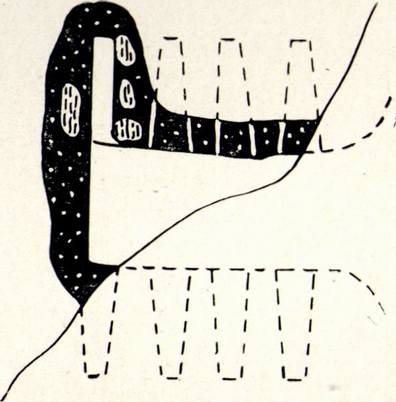 План одной из гончарных печей Чобан-Куле План одной из гончарных печей Чобан-Куле