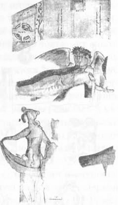 Роспись склепа, открытого в некрополе Херсонеса в 1894 г. (по М.И. Ростовцеву) Роспись склепа, открытого в некрополе Херсонеса в 1894 г. (по М.И. Ростовцеву)