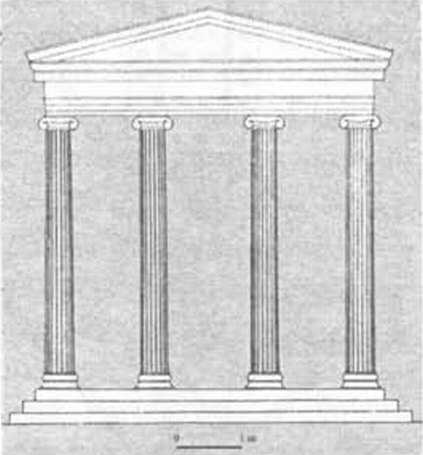 Херсонесский храм в ионическом ордере (по А.В. Буйских и М.И. Золотареву)