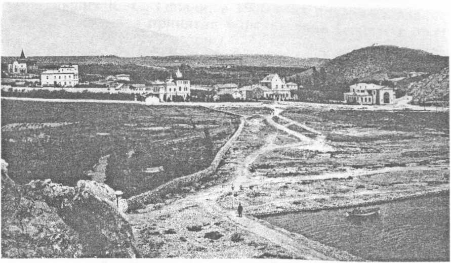 Вид на дачи. Справа — театр «Прогресс». Нан. XX в Вид на дачи. Справа — театр «Прогресс». Нан. XX в