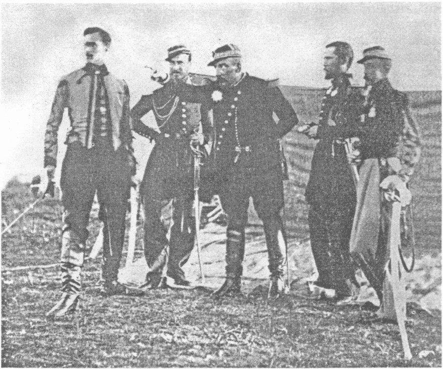 Генерал Боске (в центре) с группой офицеров. 1855 г. Фото Р. Фентона