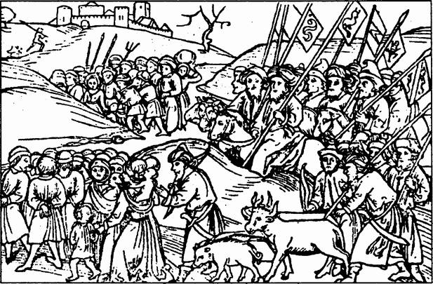 Крымские татары гонят пленных, захваченных на Руси Крымские татары гонят пленных, захваченных на Руси