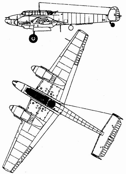 Немецкий самолет «Мессершмитт-110» Немецкий самолет «Мессершмитт-110»