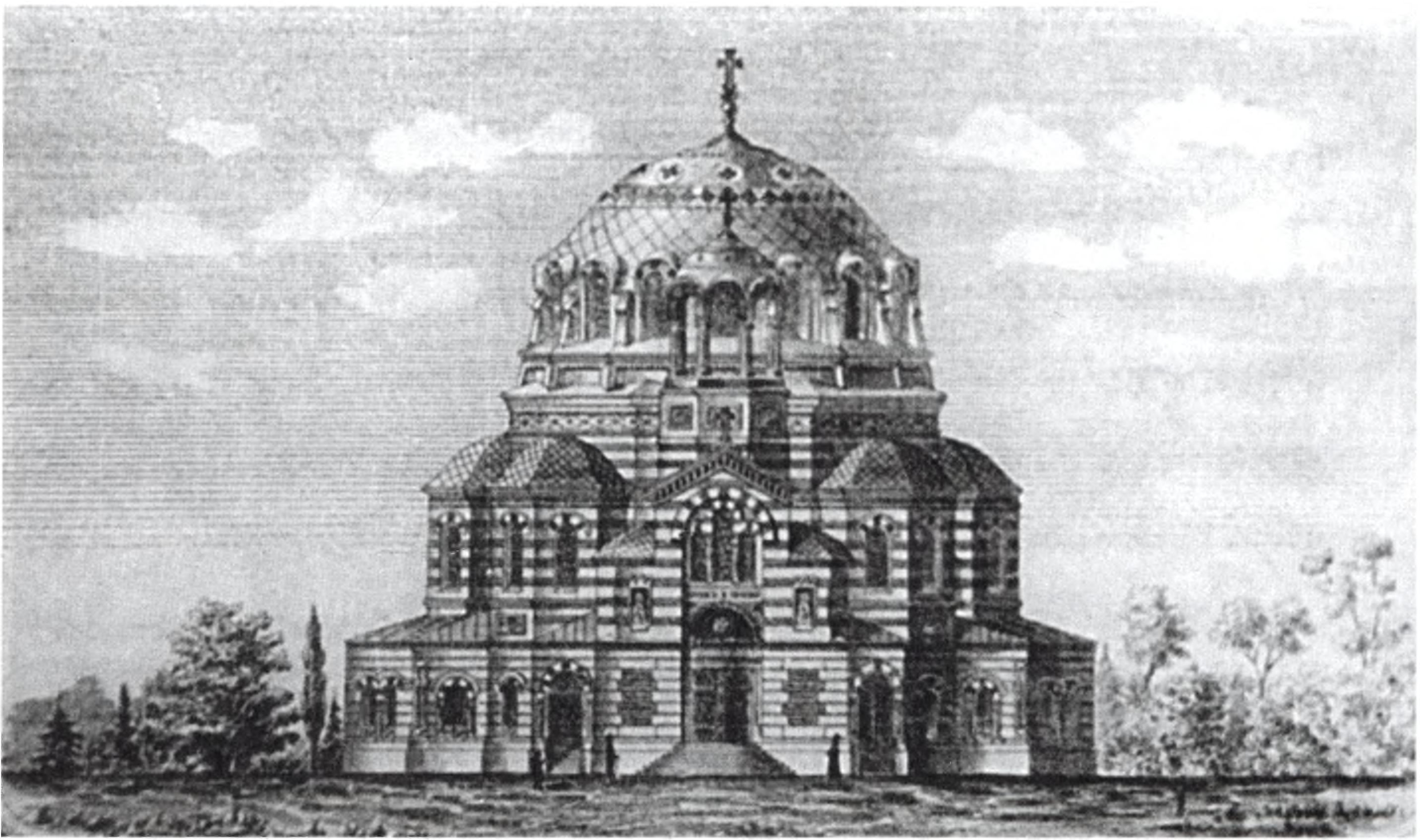 Проект храма св. Николая в г. Евпатории. Архитектор А.О. Бернардацци. 1893 г.