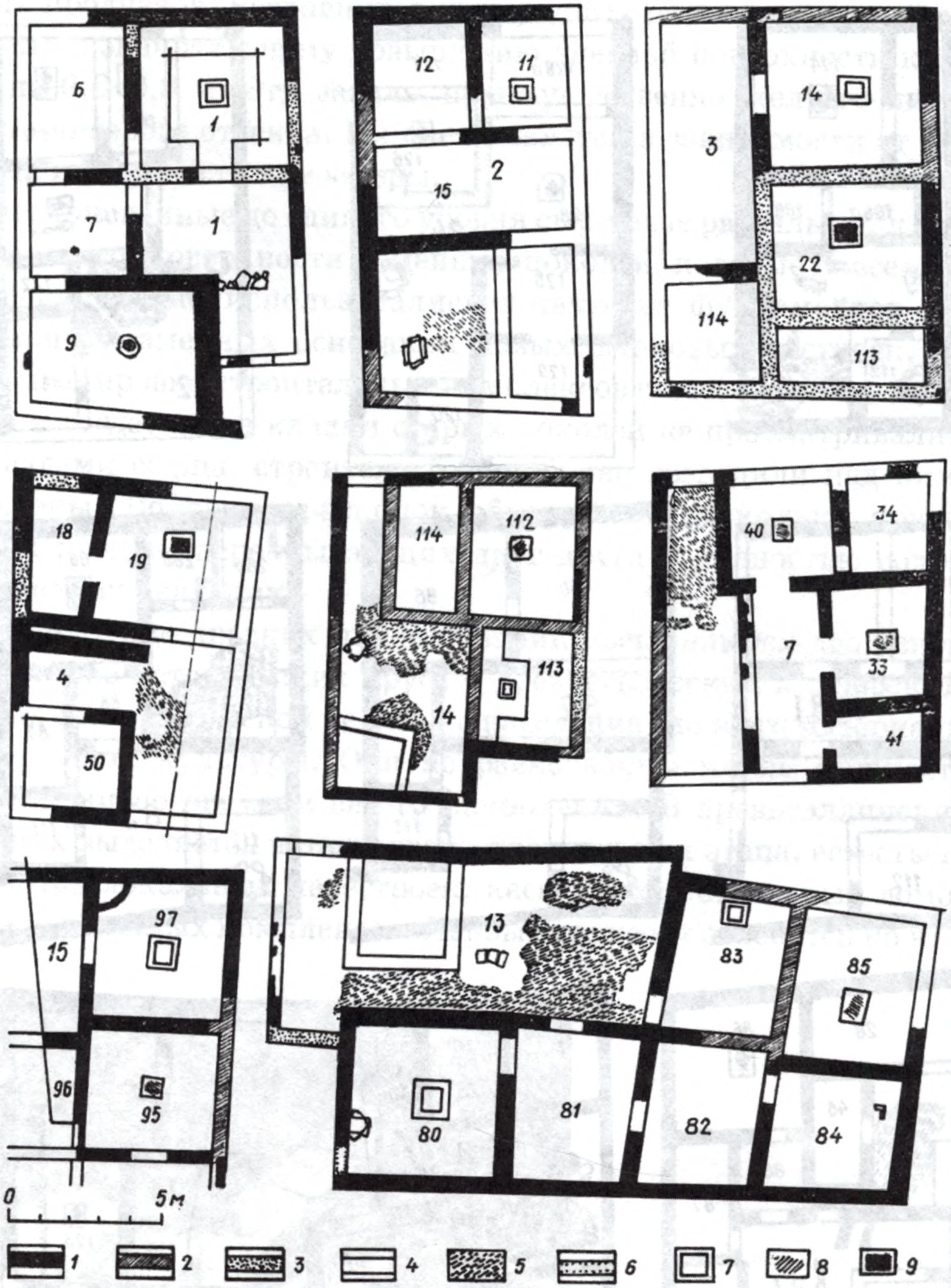 Планы жилых домов Керкинитиды IV—III вв. до н. э.