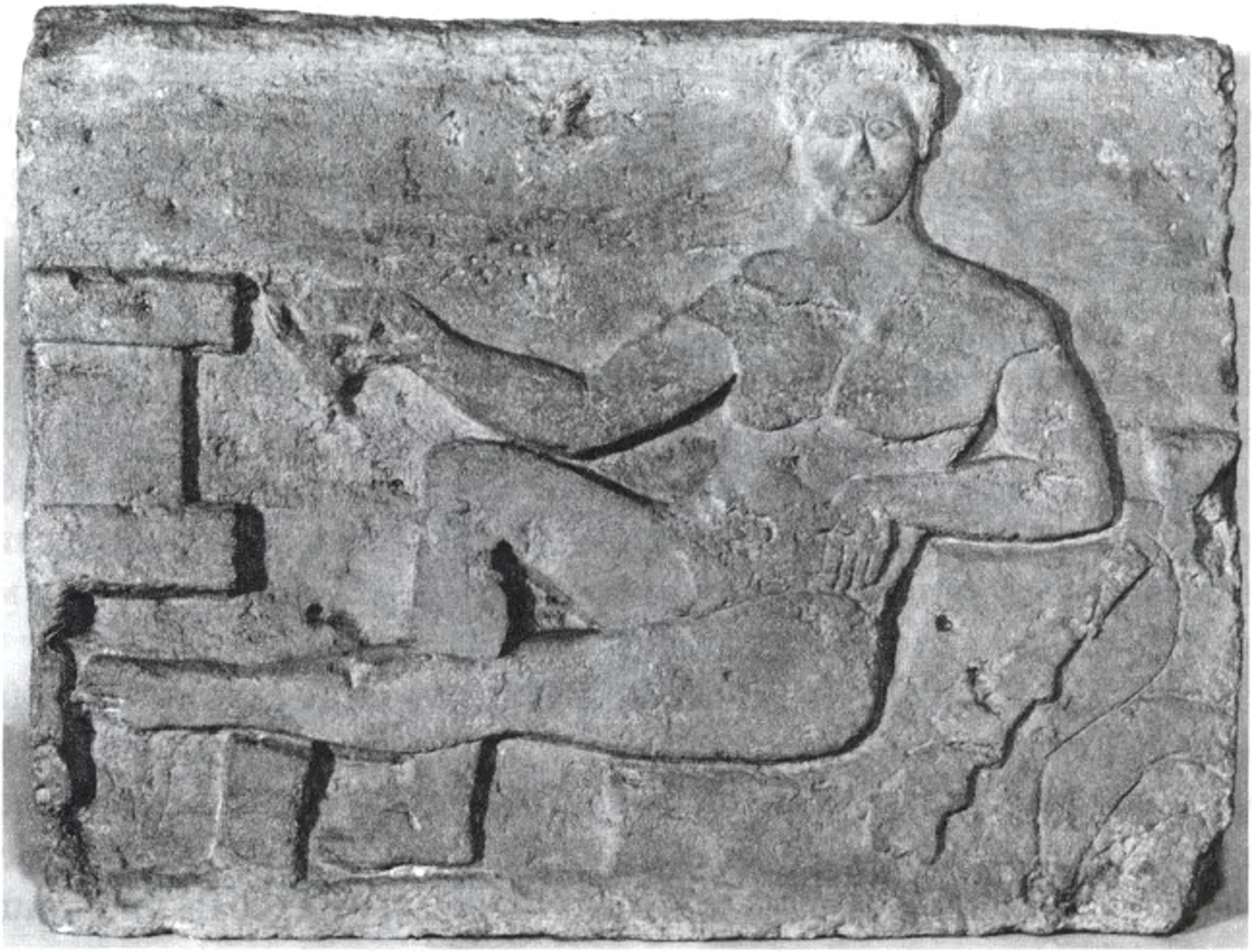 Рельефное изображение Геракла конца IV в. до н. э., обнаруженное в 1895 г. на берегу Мойнакского озера