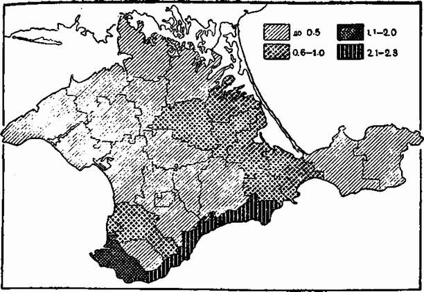 Удельный вес виноградников (в процентах ко всей земельной площади) Удельный вес виноградников (в процентах ко всей земельной площади)