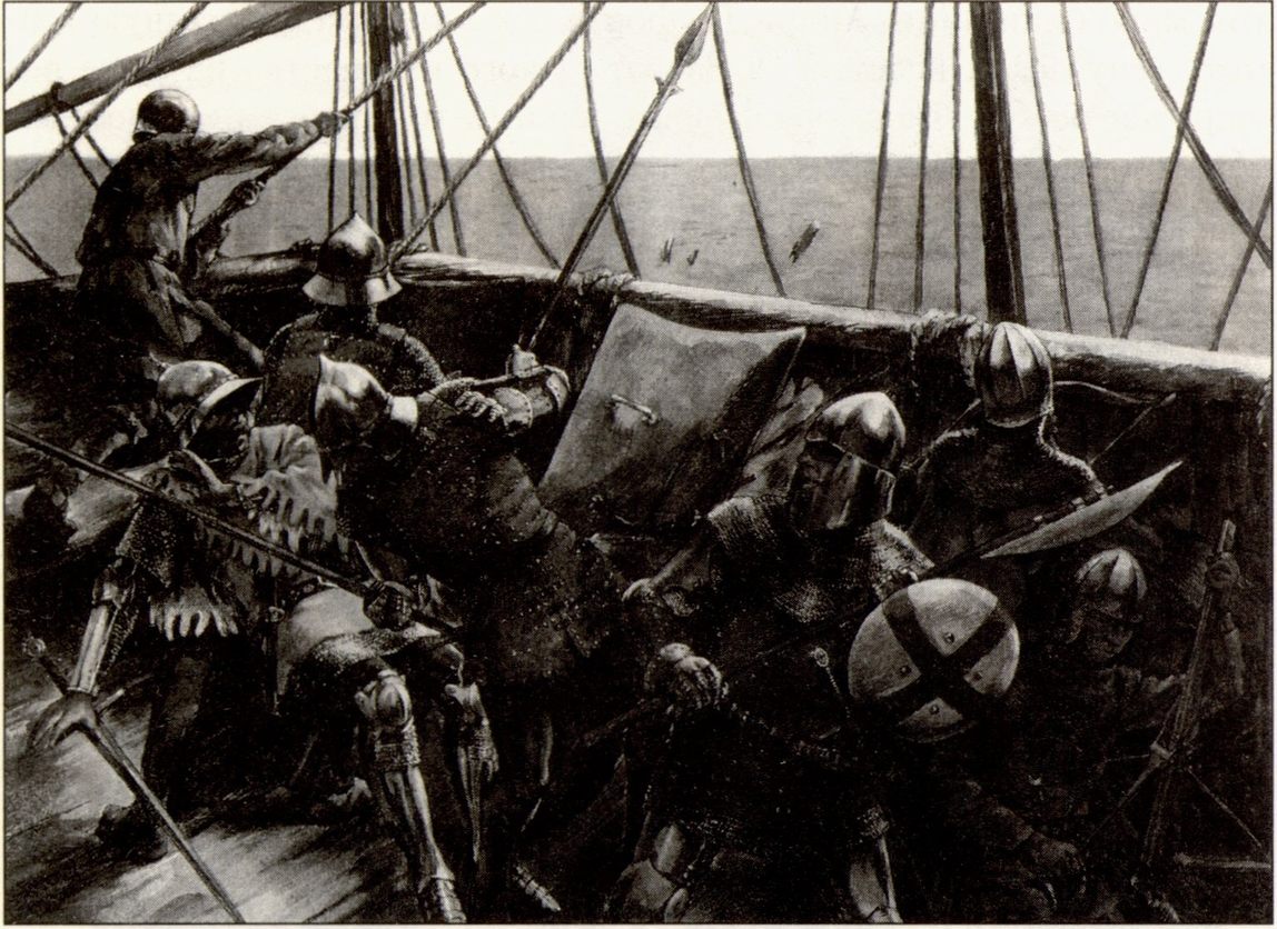 Нападение каффских пиратов на торговое судно. Рис. Дж. Эмвлетона