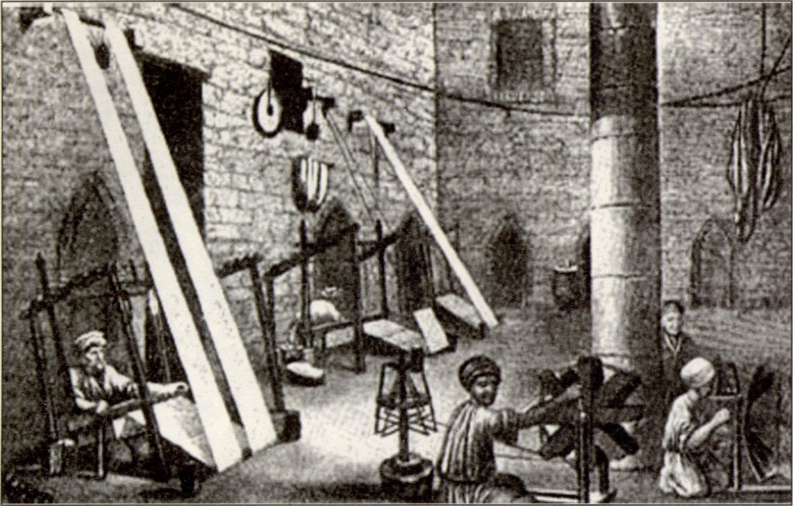 Татарские ткацкие мастерские. Рис. XIX в Татарские ткацкие мастерские. Рис. XIX в