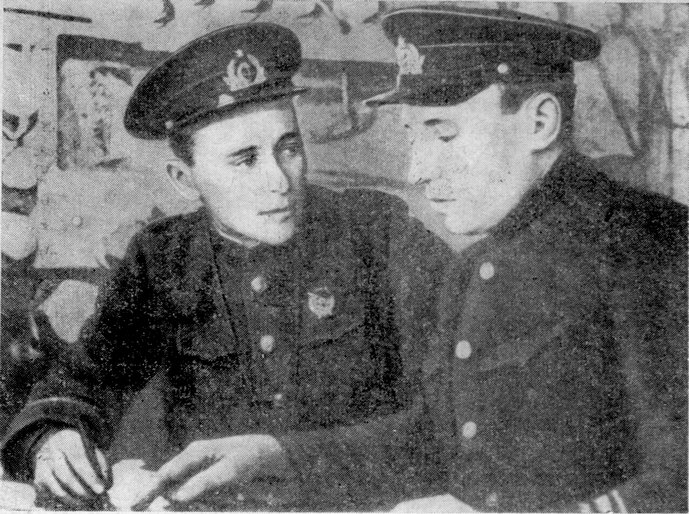 Г.А. Александер (слева) и Е.К. Соловьев