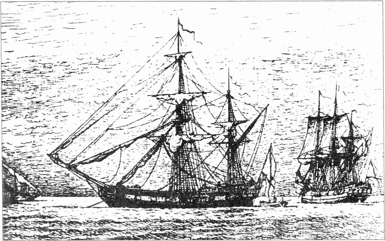 «Новоизобретенный» корабль 2-го рода. Отчетливо видны две мачты (грот- и бизань-) со штатным бизань-гафелем на бизань-мачте. Реконструкция бокового вида выполнена автором на основе изображения в статье А.Б. Шешина «Азовская флотилия в войне 1768—1774 гг.» (Судостроение. 1974. № 7) и материалов РГАВМФ «Новоизобретенный» корабль 2-го рода. Отчетливо видны две мачты (грот- и бизань-) со штатным бизань-гафелем на бизань-мачте. Реконструкция бокового вида выполнена автором на основе изображения в статье А.Б. Шешина «Азовская флотилия в войне 1768—1774 гг.» (Судостроение. 1974. № 7) и материалов РГАВМФ