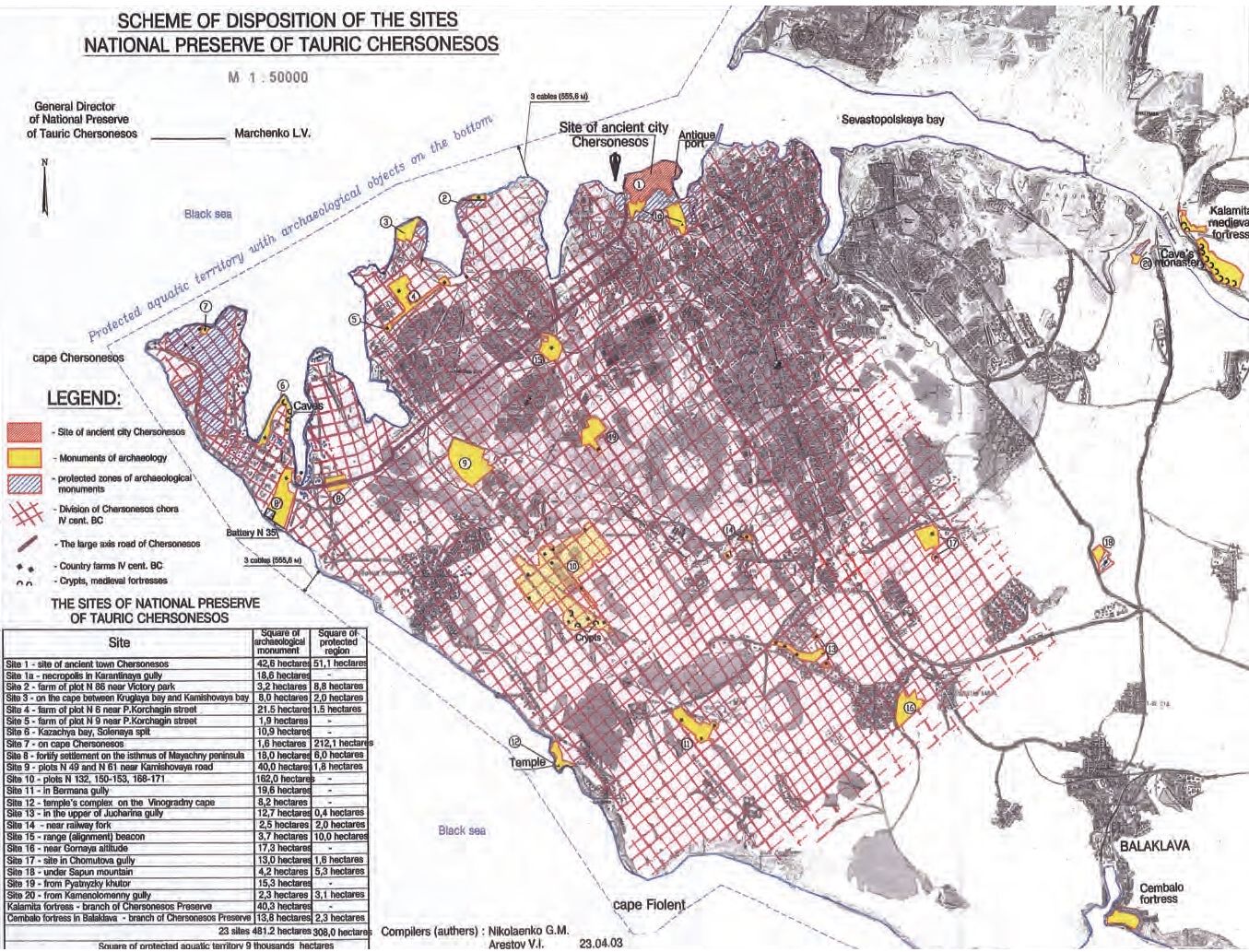 107. Гераклейский полуостров, система межевания 107. Гераклейский полуостров, система межевания