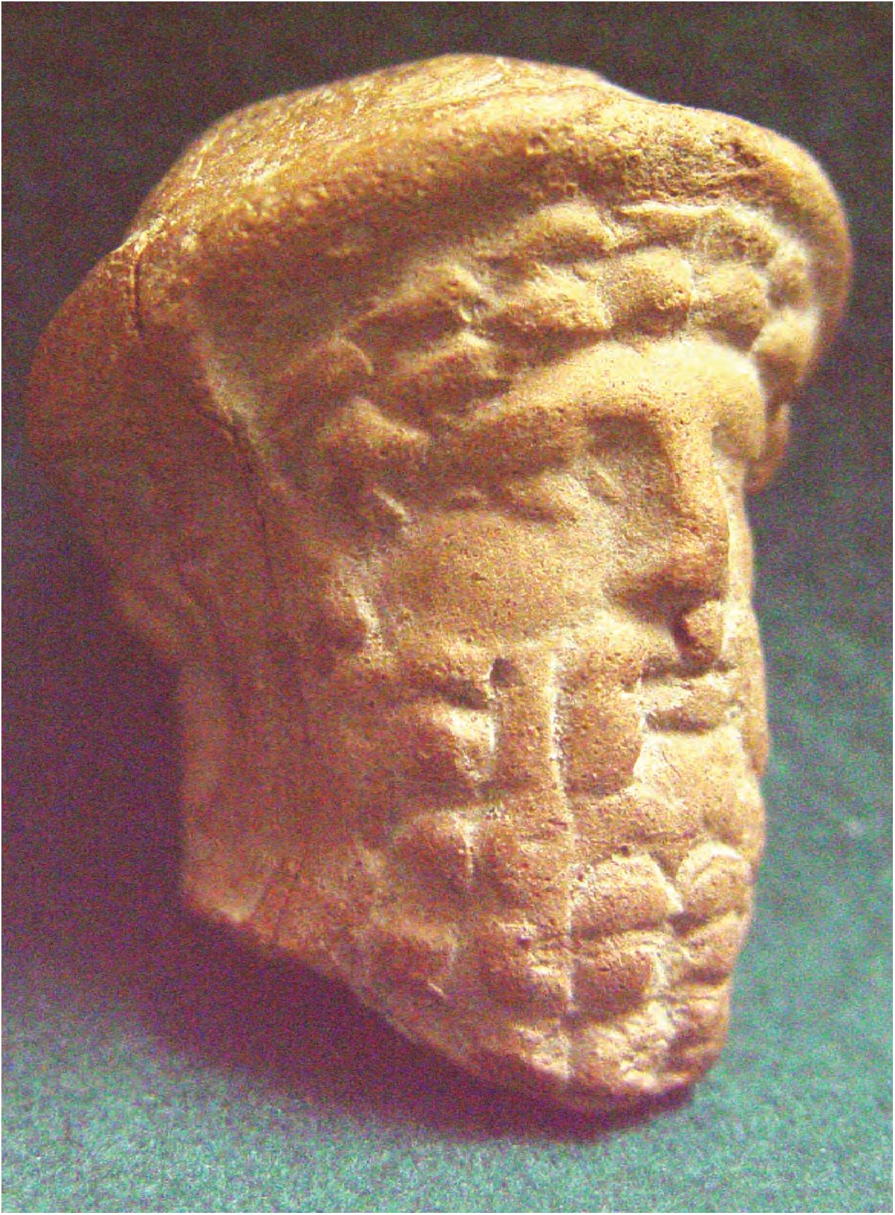 55. Бородатый Дионис, терракота, III—II вв. до н. э.