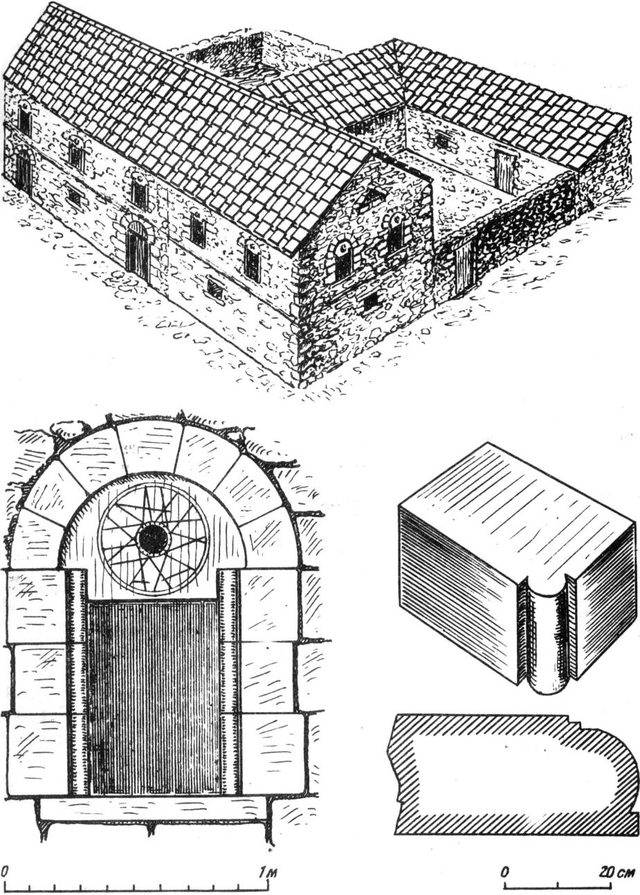 Рис. 14. Городская усадьба XIII—XIV вв. (портовый квартал 1, графическая реконструкция В.Н. Даниленко) Рис. 14. Городская усадьба XIII—XIV вв. (портовый квартал 1, графическая реконструкция В.Н. Даниленко)