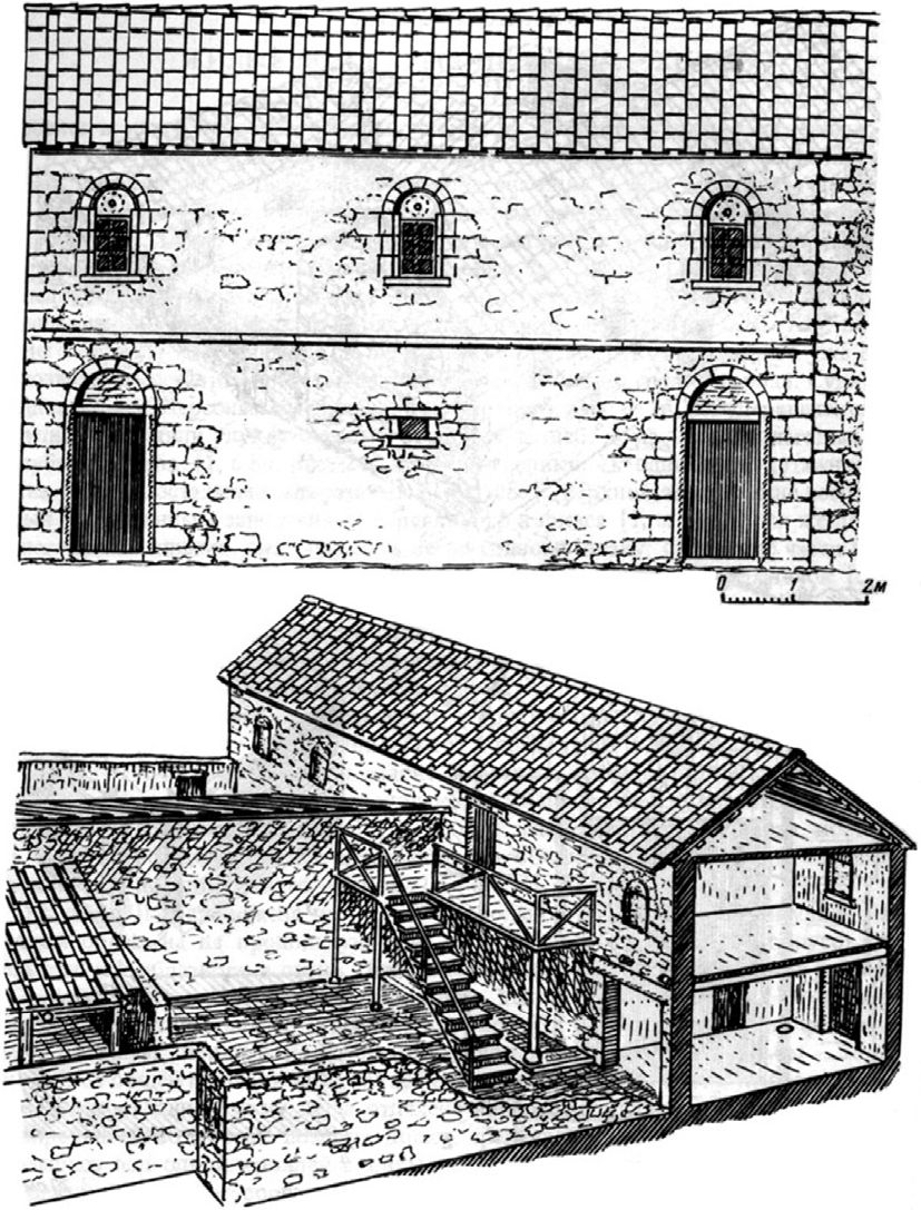 Рис. 15. Графические реконструкции поздневизантийских домов портового квартала 1 (по В.Н. Даниленко) Рис. 15. Графические реконструкции поздневизантийских домов портового квартала 1 (по В.Н. Даниленко)