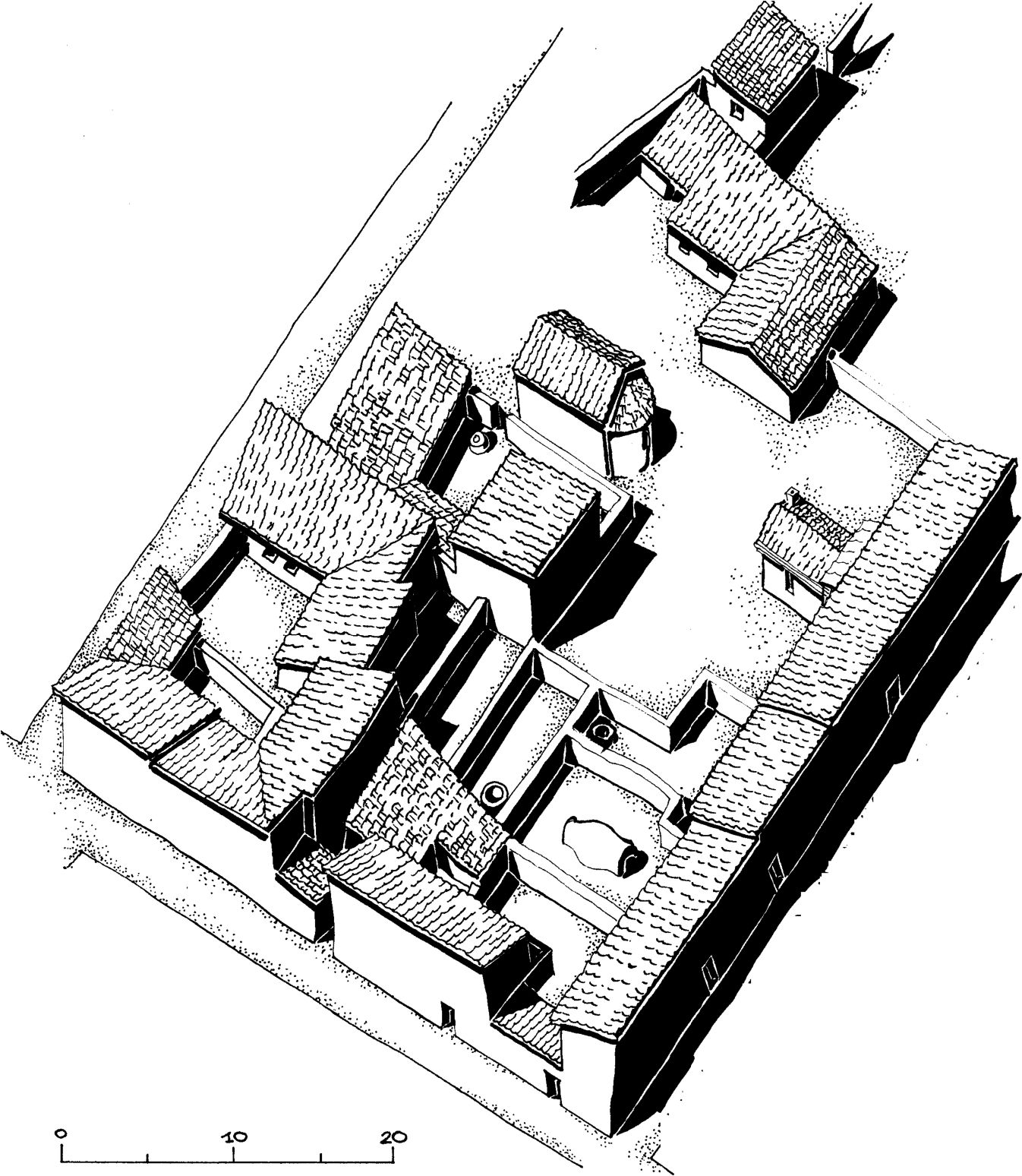 Рис. 16. Аксонометрическая реконструкция квартала XIII—XVIII, северный район Херсона Рис. 16. Аксонометрическая реконструкция квартала XIII—XVIII, северный район Херсона