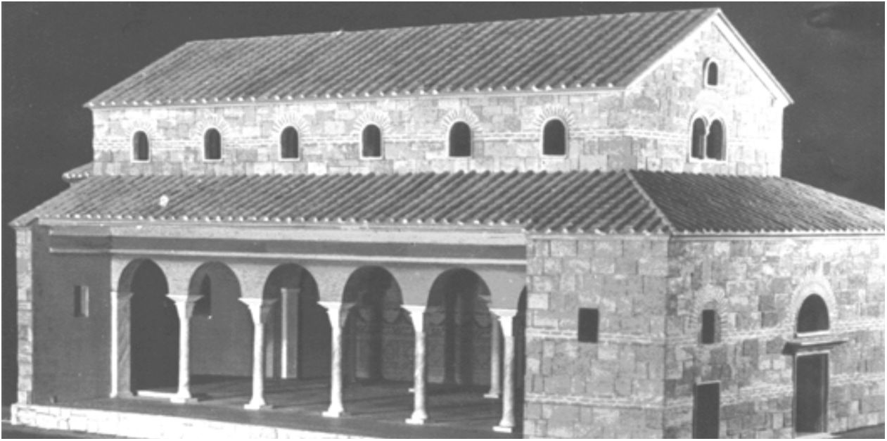 Рис. 3. Западная базилика, объемная реконструкция Ю.Г. Лосицкого