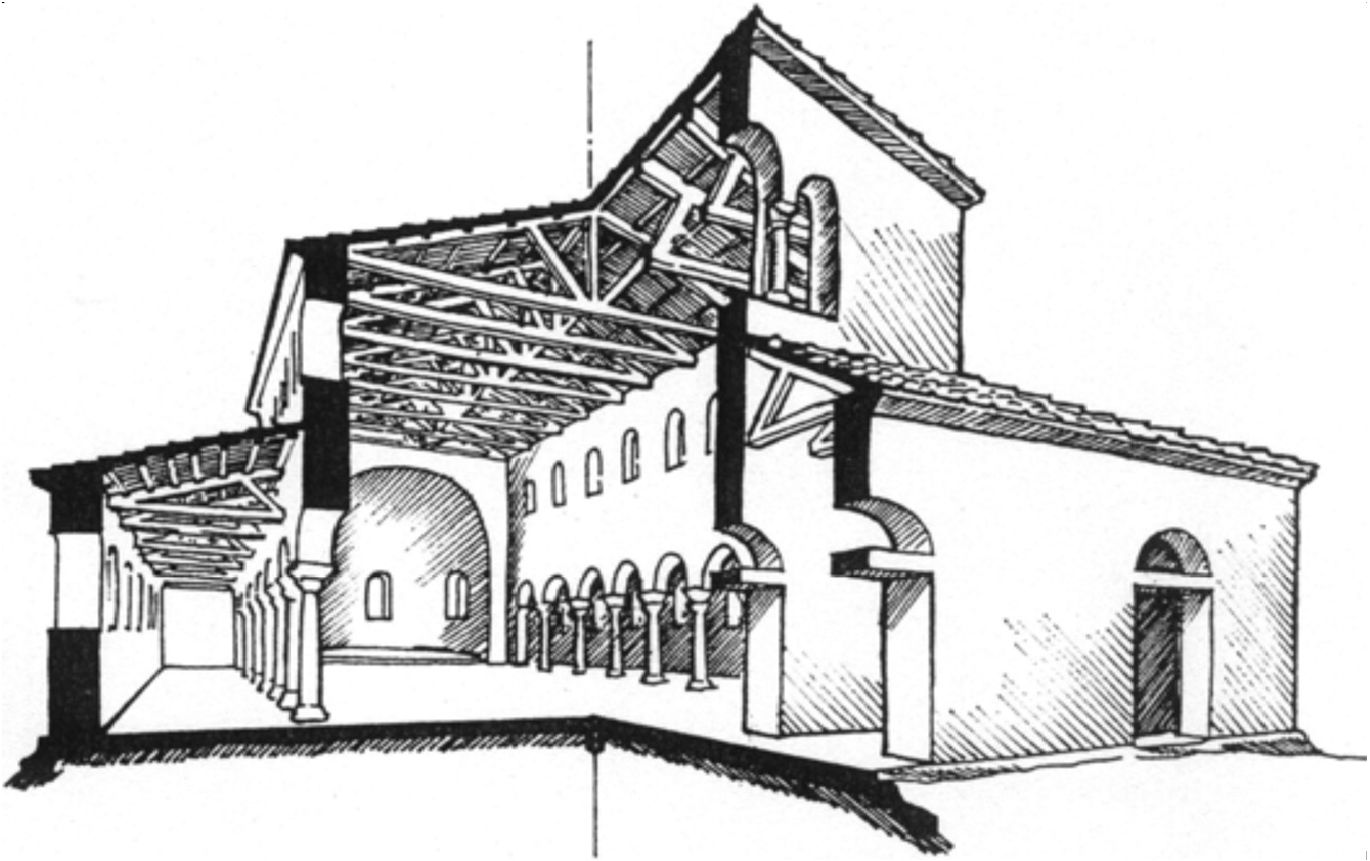 Рис. 4. Западная базилика, разрез