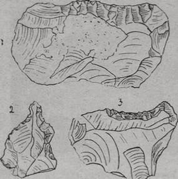 Кремневые орудия из нижнего слоя пещеры Киик-Коба