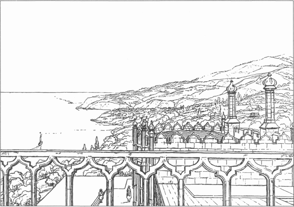 Вид Симеиза из Алупки. Литография И.-А. Лазинского по рисунку В.А. Жуковского (из быв. собрания Е.Е. Рейтерна). Отдел редкой книги Российской государственной библиотеки Вид Симеиза из Алупки. Литография И.-А. Лазинского по рисунку В.А. Жуковского (из быв. собрания Е.Е. Рейтерна). Отдел редкой книги Российской государственной библиотеки