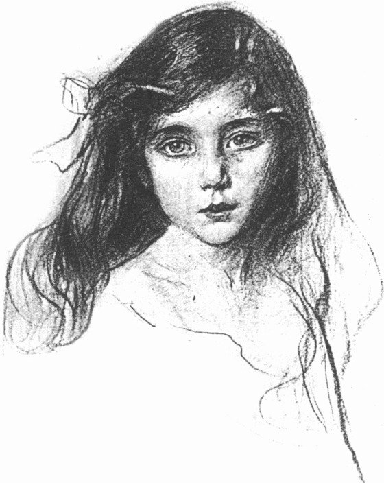 Евгения, младшая сестра П. Урусова. Рисунок художника Лазло. 1914