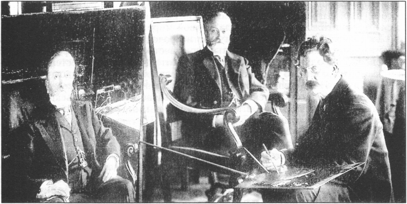 В мастерской художника Константина Маковского В.Н. Коковцов позирует для своего известного портрета. Фото нач. 1900-х В мастерской художника Константина Маковского В.Н. Коковцов позирует для своего известного портрета. Фото нач. 1900-х