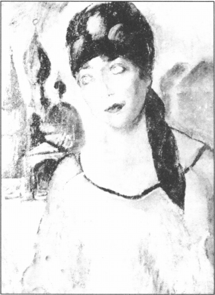 Портрет Е. Хатаевой работы Д.Д. Бурлюка. 1920-е гг (?) Портрет Е. Хатаевой работы Д.Д. Бурлюка. 1920-е гг (?)