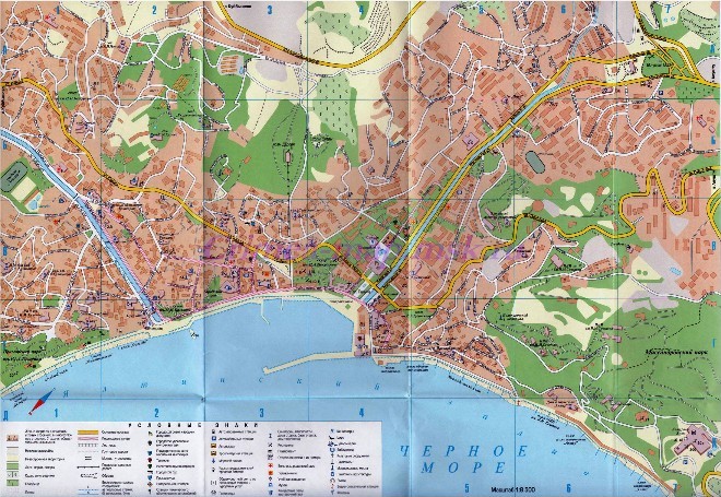 Карта центра г. Ялта Карта центра г. Ялта