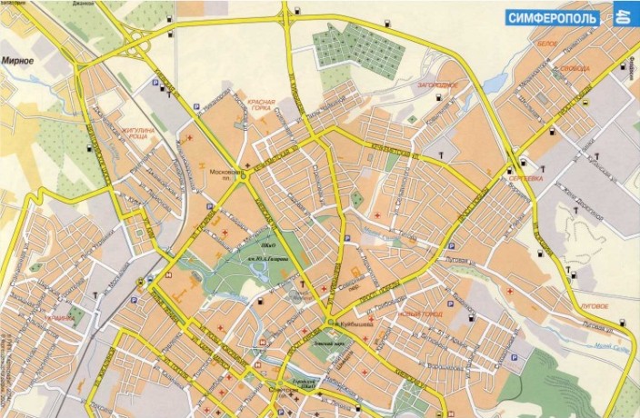 Карта Симферополя Карта Симферополя