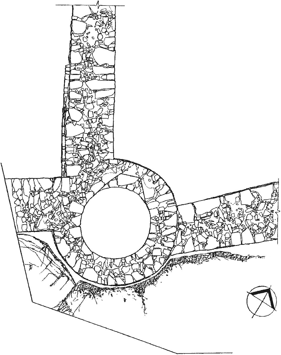 Рис. 128. План восточной башни (№ 1) Рис. 128. План восточной башни (№ 1)