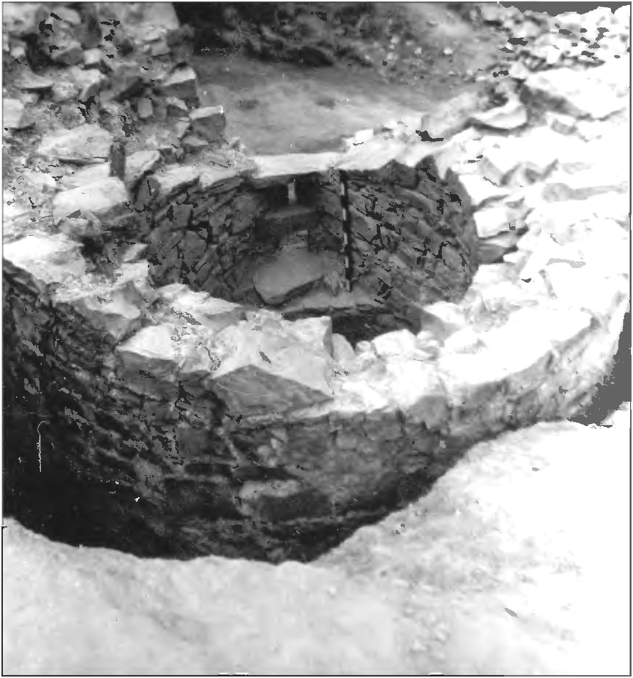 Рис. 136. Башня № 1 замка Тасили. Вид с юга Рис. 136. Башня № 1 замка Тасили. Вид с юга