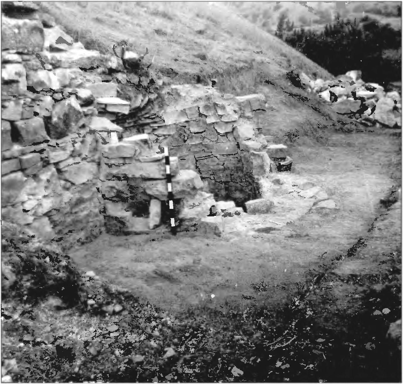 Рис. 152. Угловая башня № 2 замка Тасили. Вид с юго-востока Рис. 152. Угловая башня № 2 замка Тасили. Вид с юго-востока