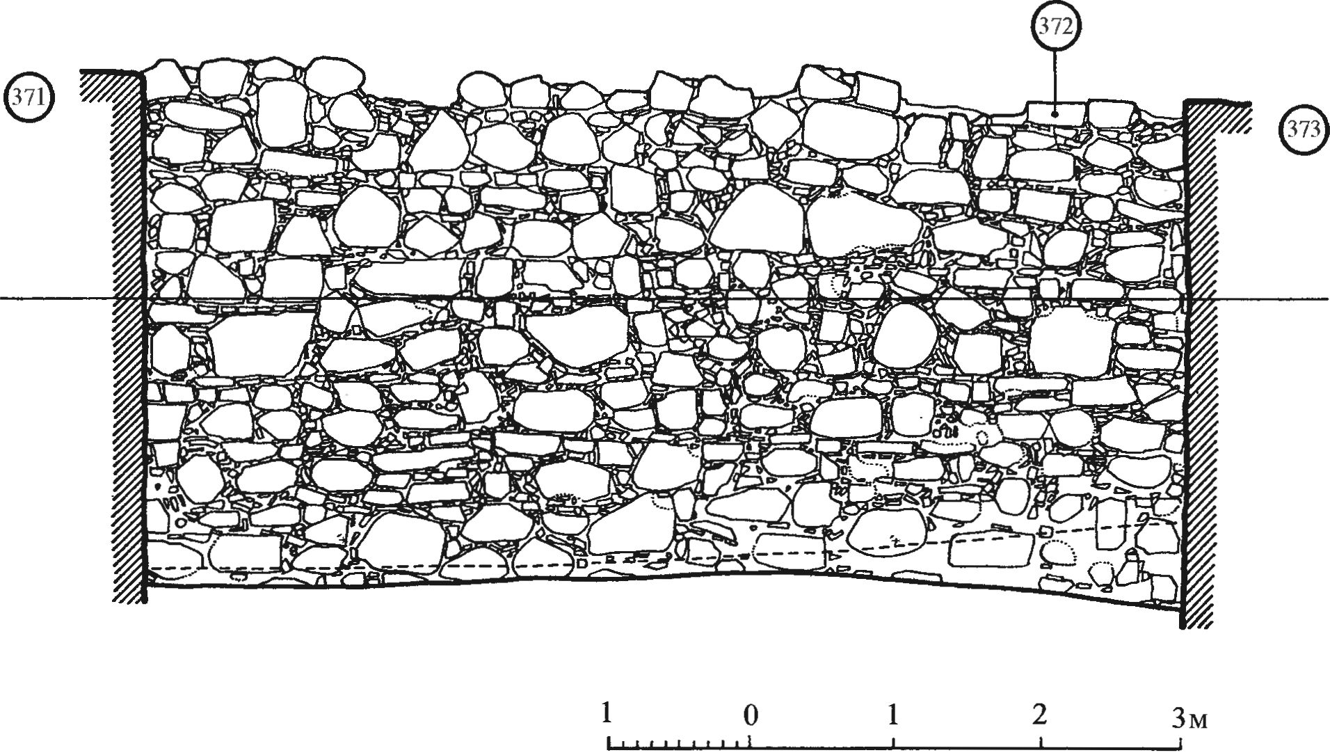 Рис. 177. Северо-западная стена башни Орта-Куле Вид изнутри и юго-востока Рис. 177. Северо-западная стена башни Орта-Куле Вид изнутри и юго-востока
