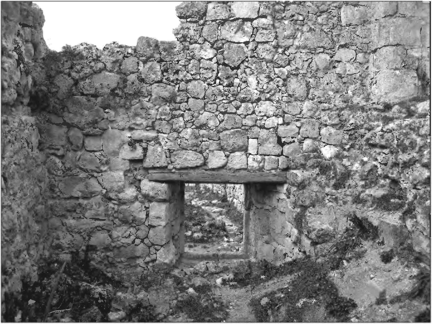 Рис. 248. Вход в донжон, расположенный в северо-западной стене. Вид с юго-востока Рис. 248. Вход в донжон, расположенный в северо-западной стене. Вид с юго-востока