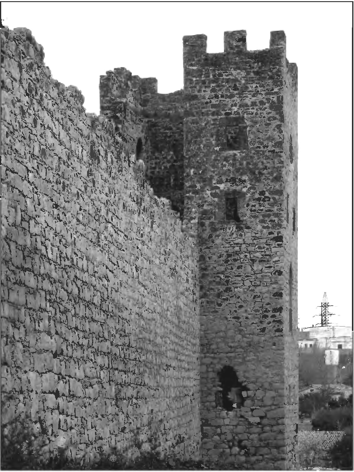 Рис. 276. Башня «Климента VI» и примыкающая к ней куртина. Вид с северо-запада Рис. 276. Башня «Климента VI» и примыкающая к ней куртина. Вид с северо-запада