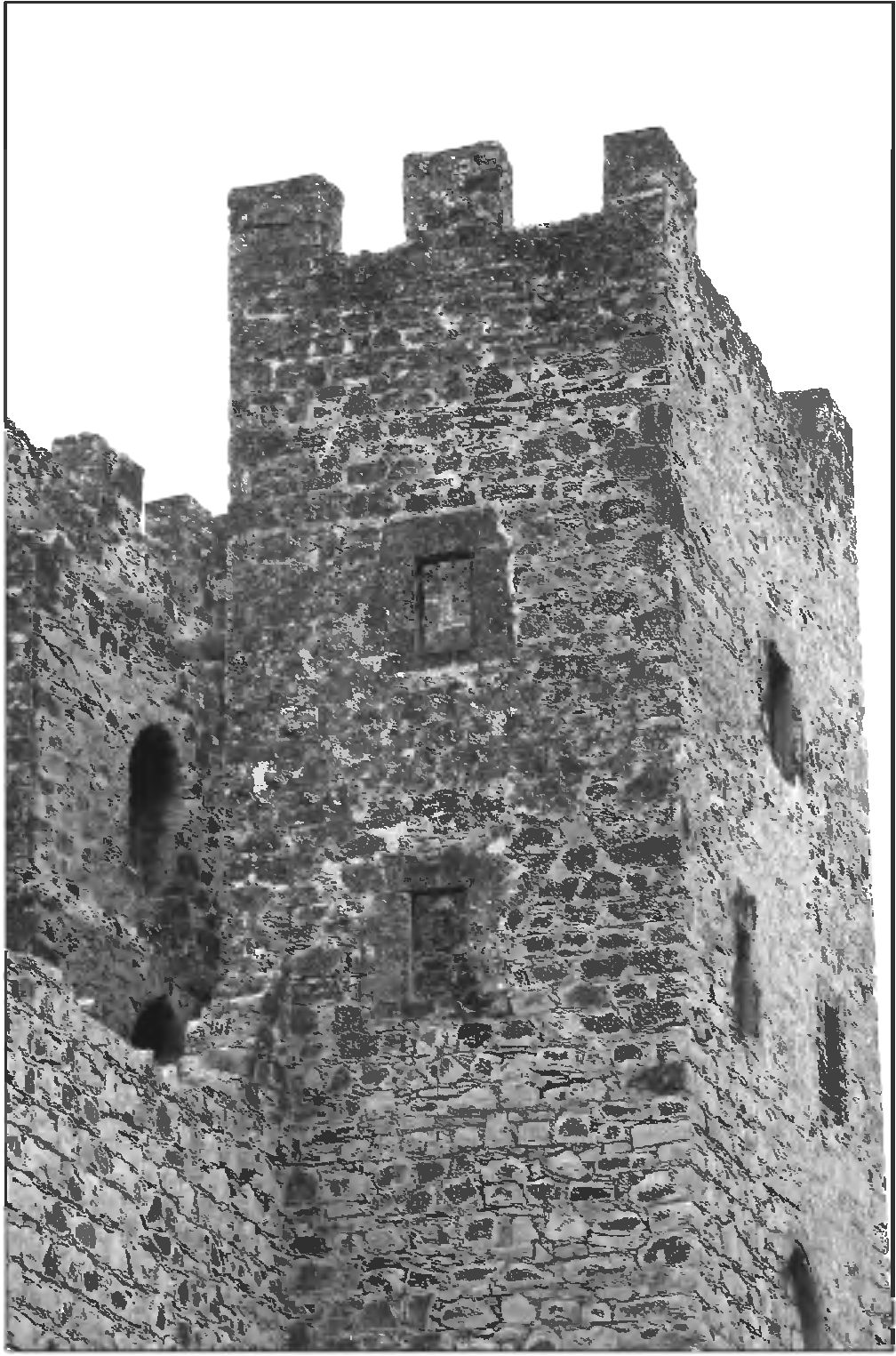 Рис 278. Верхние ярусы обороны башни «Климента VI». Вид с северо-запада Рис 278. Верхние ярусы обороны башни «Климента VI». Вид с северо-запада