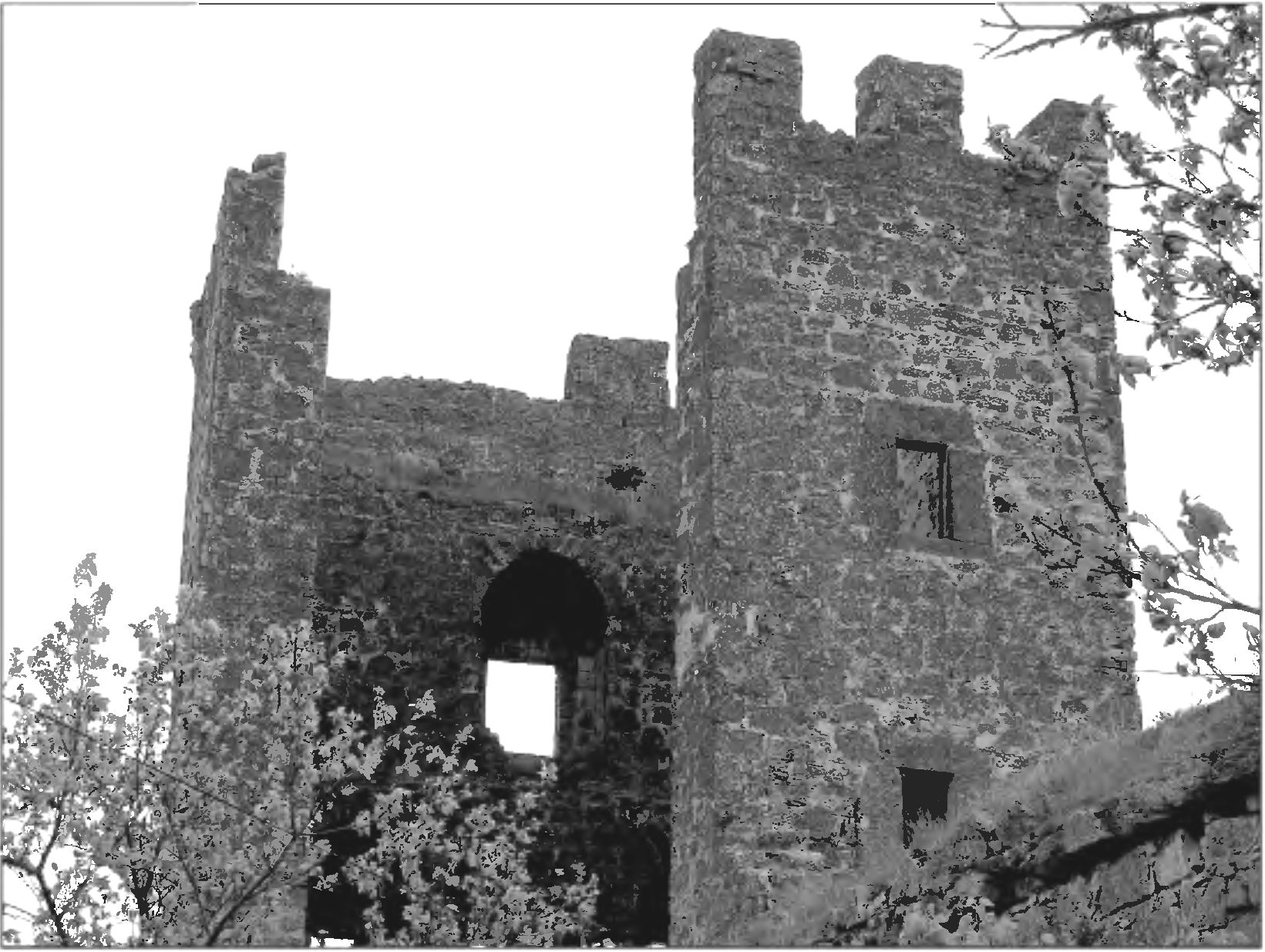 Рис. 283. Верхний ярус обороны башни «Климента VI». Вид с севера и изнутри Рис. 283. Верхний ярус обороны башни «Климента VI». Вид с севера и изнутри