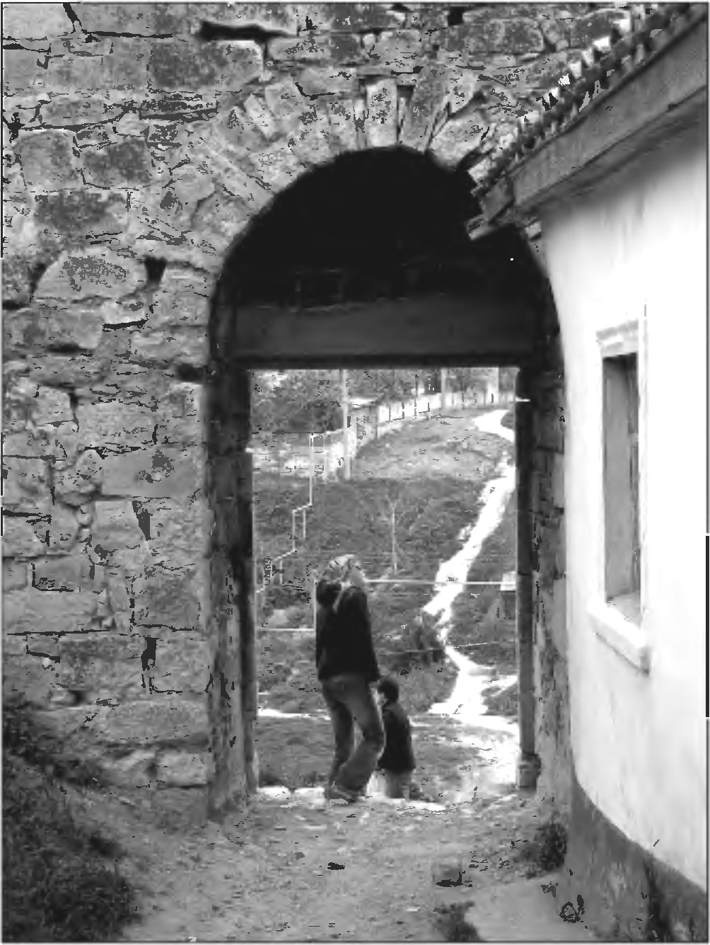 Рис. 286. Калитка (потерна) в куртине у башни «Климента VI». Вид с северо-запада и изнутри Рис. 286. Калитка (потерна) в куртине у башни «Климента VI». Вид с северо-запада и изнутри