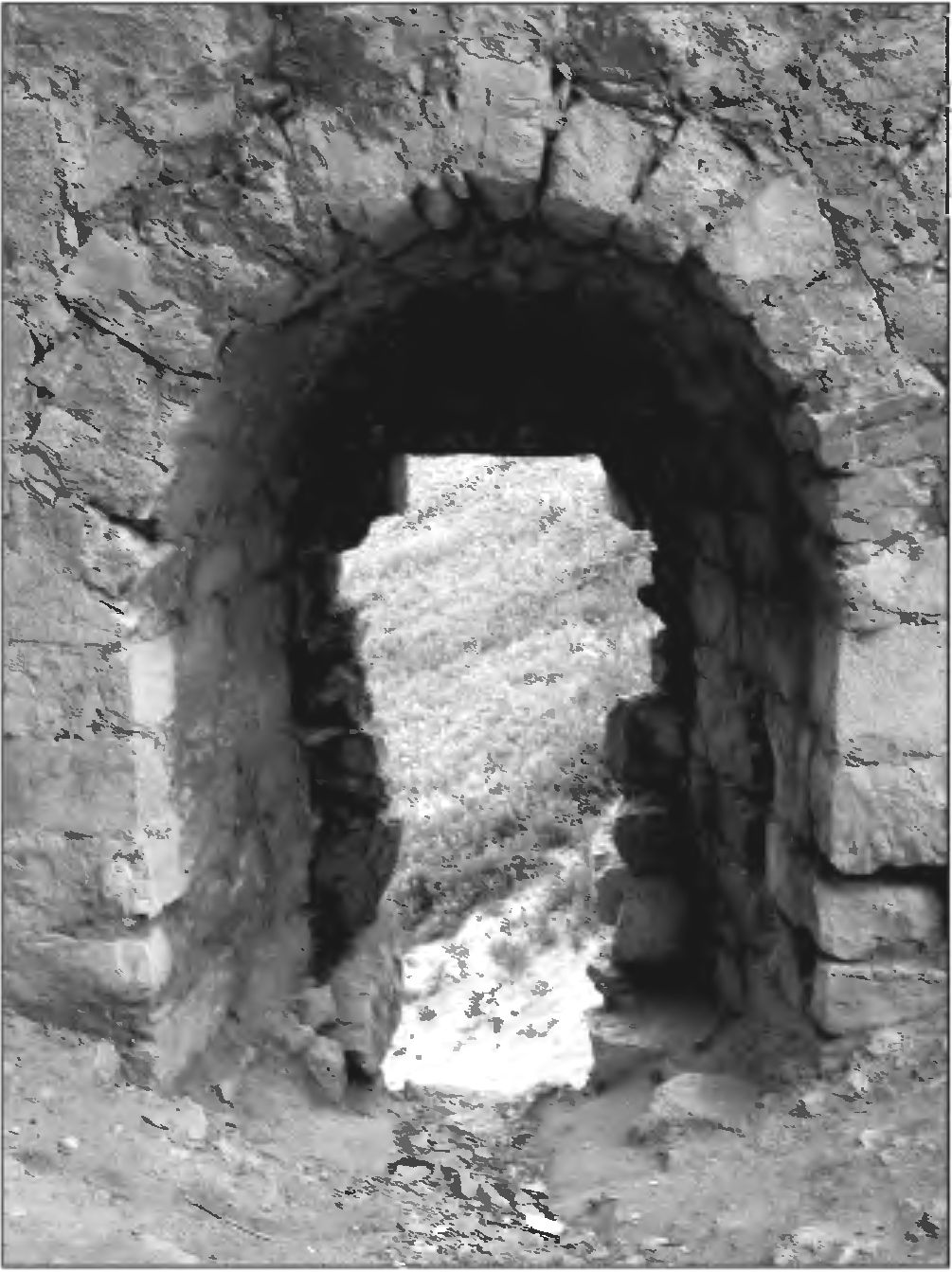 Рис. 287. Амбразура «подножного боя» в юго-западной стене башни Криско Рис. 287. Амбразура «подножного боя» в юго-западной стене башни Криско