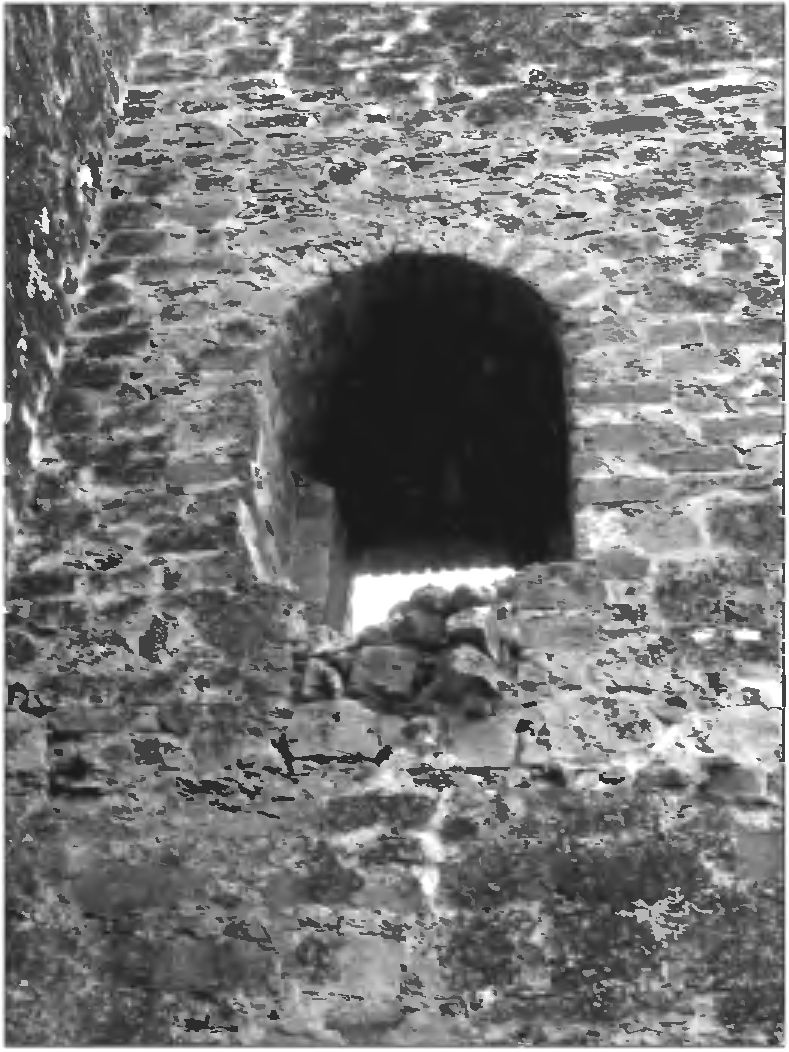 Рис. 290 Амбразура второго яруса обороны северо-восточной стены башни Криско. Вид с юго-запада и изнутри Рис. 290 Амбразура второго яруса обороны северо-восточной стены башни Криско. Вид с юго-запада и изнутри