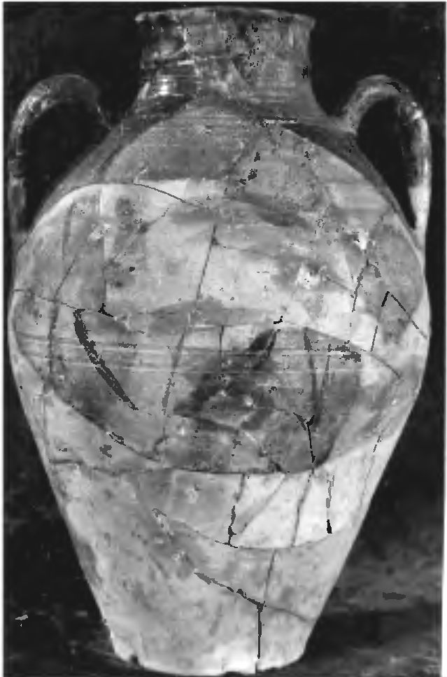 Рис. 321. Двуручные красноглиняные поливные кувшины из слоя пожара 1475 г. в донжоне замка Фуна Рис. 321. Двуручные красноглиняные поливные кувшины из слоя пожара 1475 г. в донжоне замка Фуна