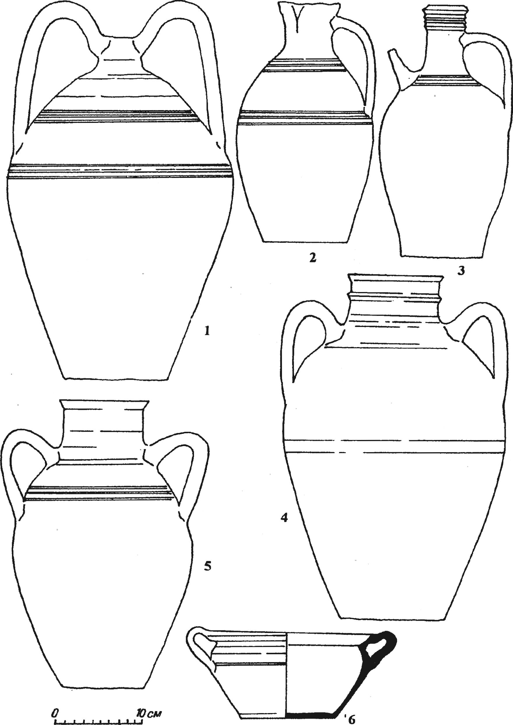 Рис. 325. Красноглиняные столовые поливные сосуды из слоя пожара 1475 г. донжона замка у селения Фуна Рис. 325. Красноглиняные столовые поливные сосуды из слоя пожара 1475 г. донжона замка у селения Фуна