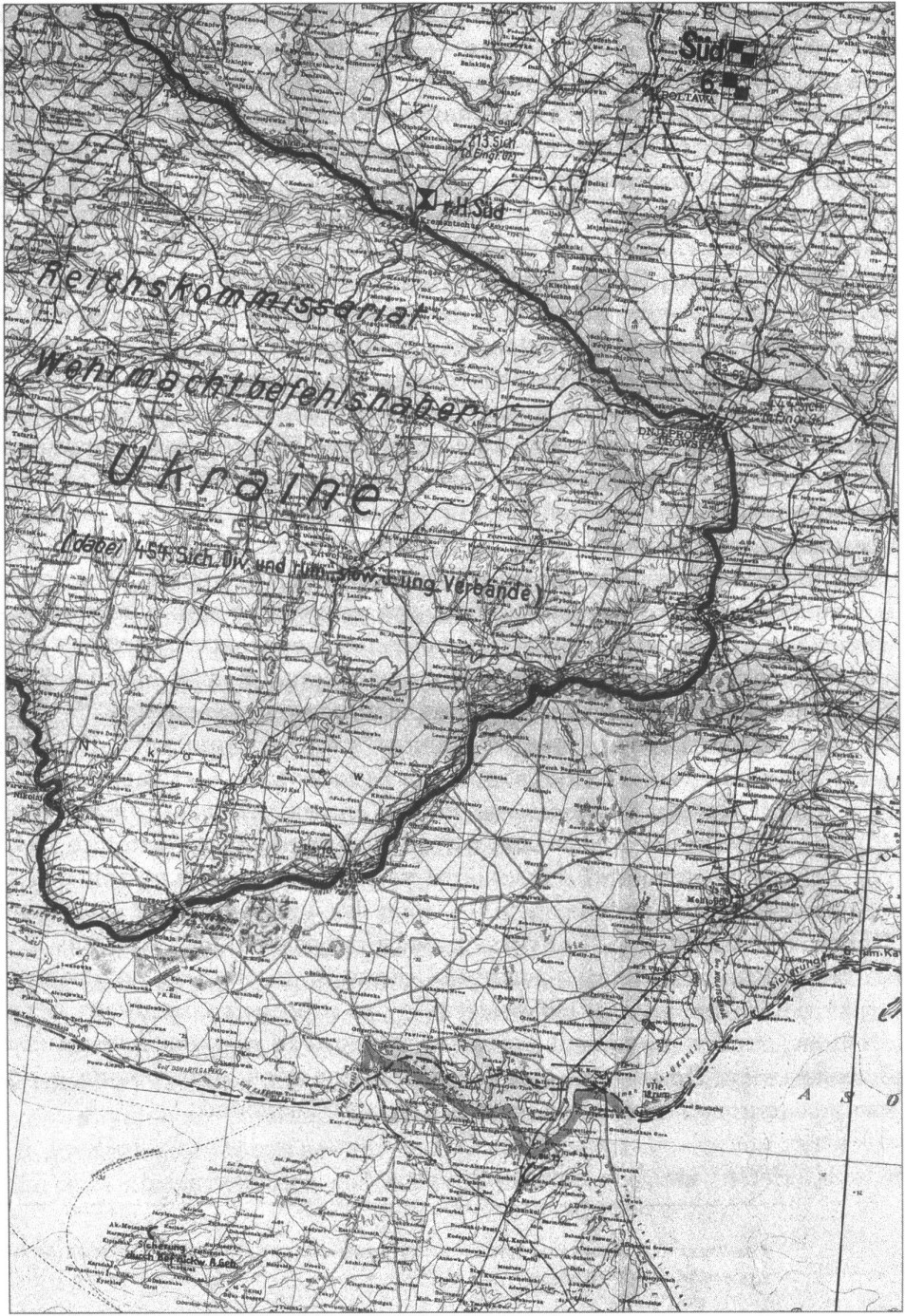 Границы рейхскомиссариата «Украина» по состоянию на 28 декабря 1941 года Границы рейхскомиссариата «Украина» по состоянию на 28 декабря 1941 года