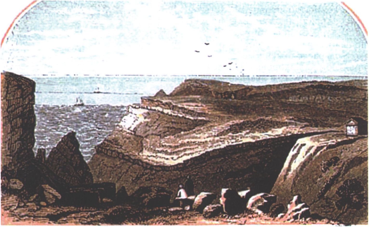 Место древнего храма Ифигении возле монастыря св. Георгия. Воспроизводится по изданию: Burckhardt Barker W. A short historical account of the Crimea from the earlier ages and during the Russian occupation. London, 1855 Место древнего храма Ифигении возле монастыря св. Георгия. Воспроизводится по изданию: Burckhardt Barker W. A short historical account of the Crimea from the earlier ages and during the Russian occupation. London, 1855