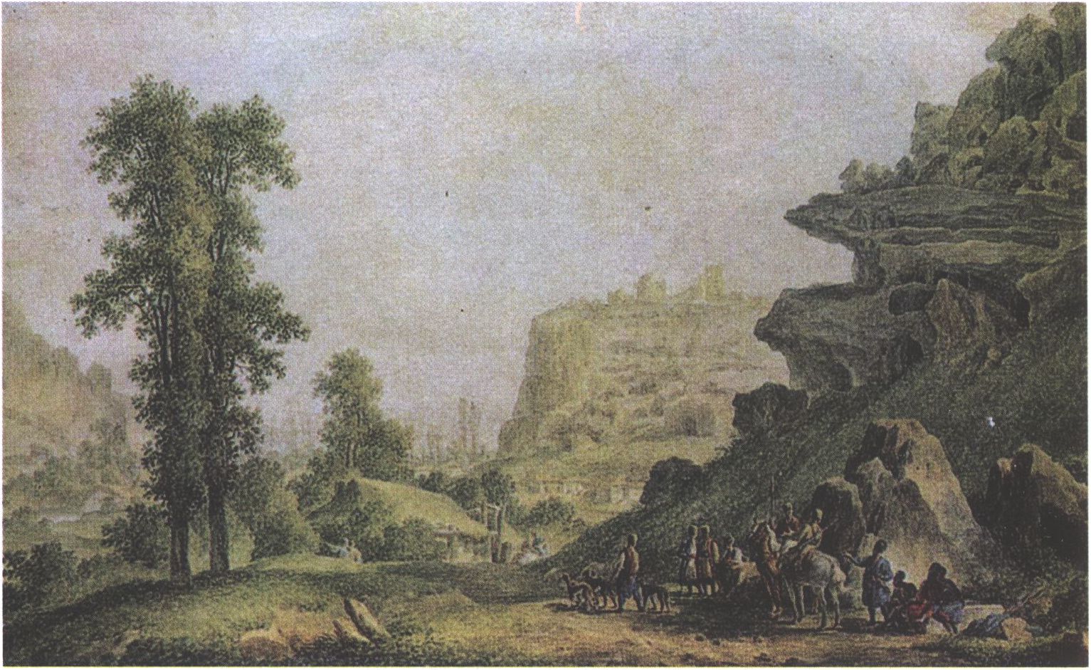 М. Иванов. Крепость Инкерман в Крыму. Бумага, акварель. 1796 г. Государственный Эрмитаж М. Иванов. Крепость Инкерман в Крыму. Бумага, акварель. 1796 г. Государственный Эрмитаж