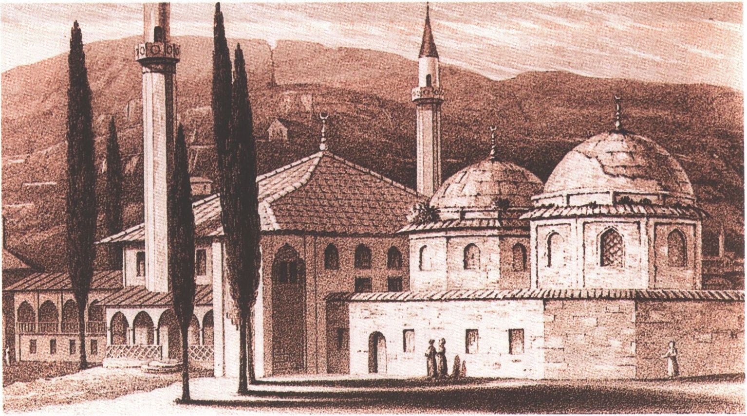 Мавзолеи ханов в Крыму. Литография Дж. Кларка, рис. У. Ньюнема. Воспроизводится по изданию: Webster J. Travels through the Crimea, Turkey and Egypt. London, 1830. Vol. 1 Мавзолеи ханов в Крыму. Литография Дж. Кларка, рис. У. Ньюнема. Воспроизводится по изданию: Webster J. Travels through the Crimea, Turkey and Egypt. London, 1830. Vol. 1