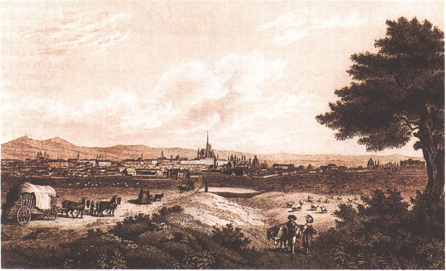 Вена. Около 1840 г. Литография Вена. Около 1840 г. Литография