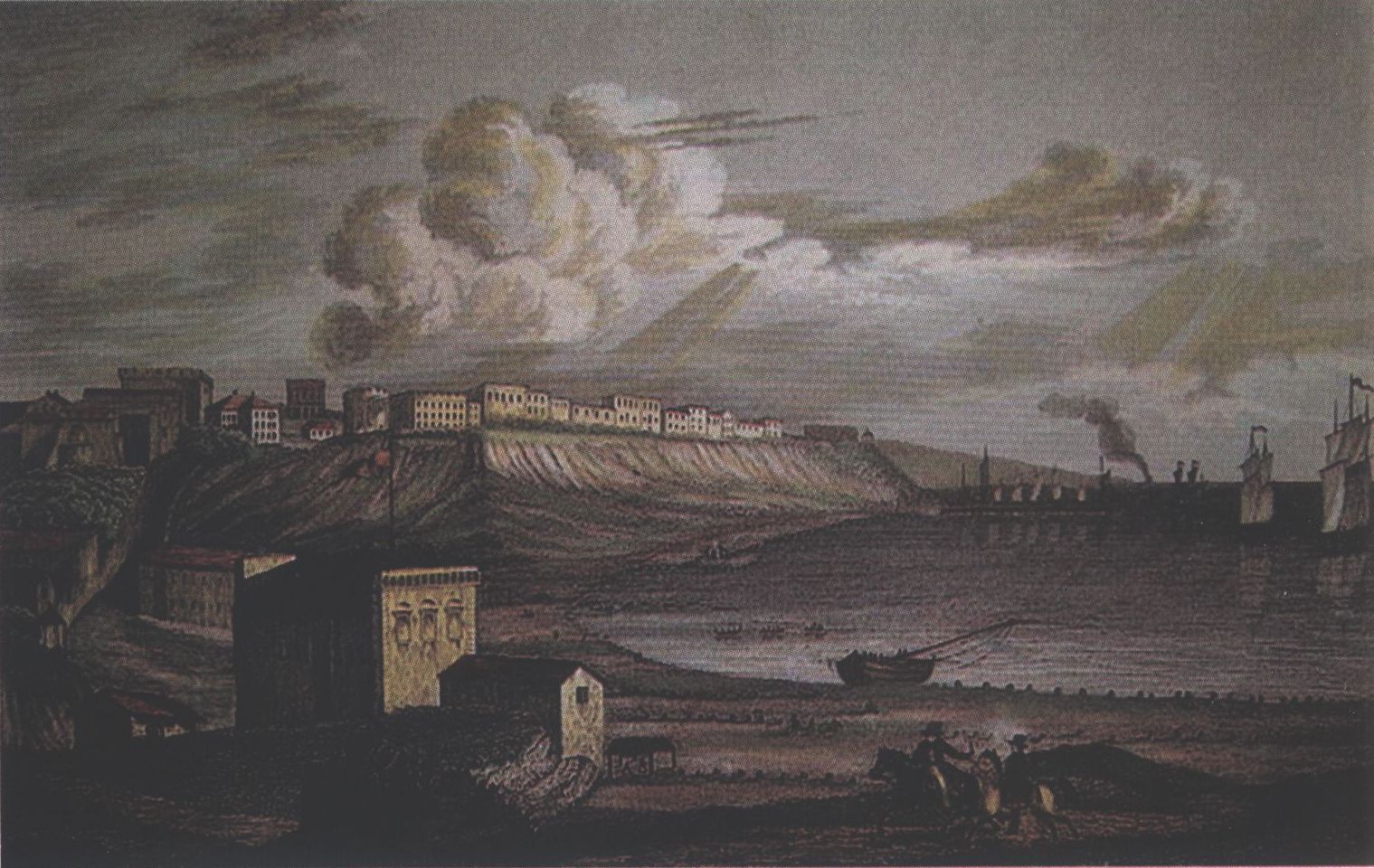 Э. Верлегер. Вид на Одессу. Пристань и бульвар. 1837 г. Гравюра Э. Верлегер. Вид на Одессу. Пристань и бульвар. 1837 г. Гравюра