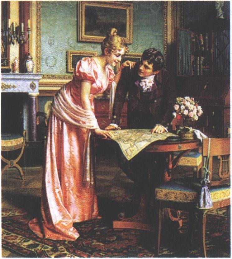 Э. Брэк. Планы на путешествие в начале XIX в. Х., м. Конец XIX в. Частная коллекция Э. Брэк. Планы на путешествие в начале XIX в. Х., м. Конец XIX в. Частная коллекция