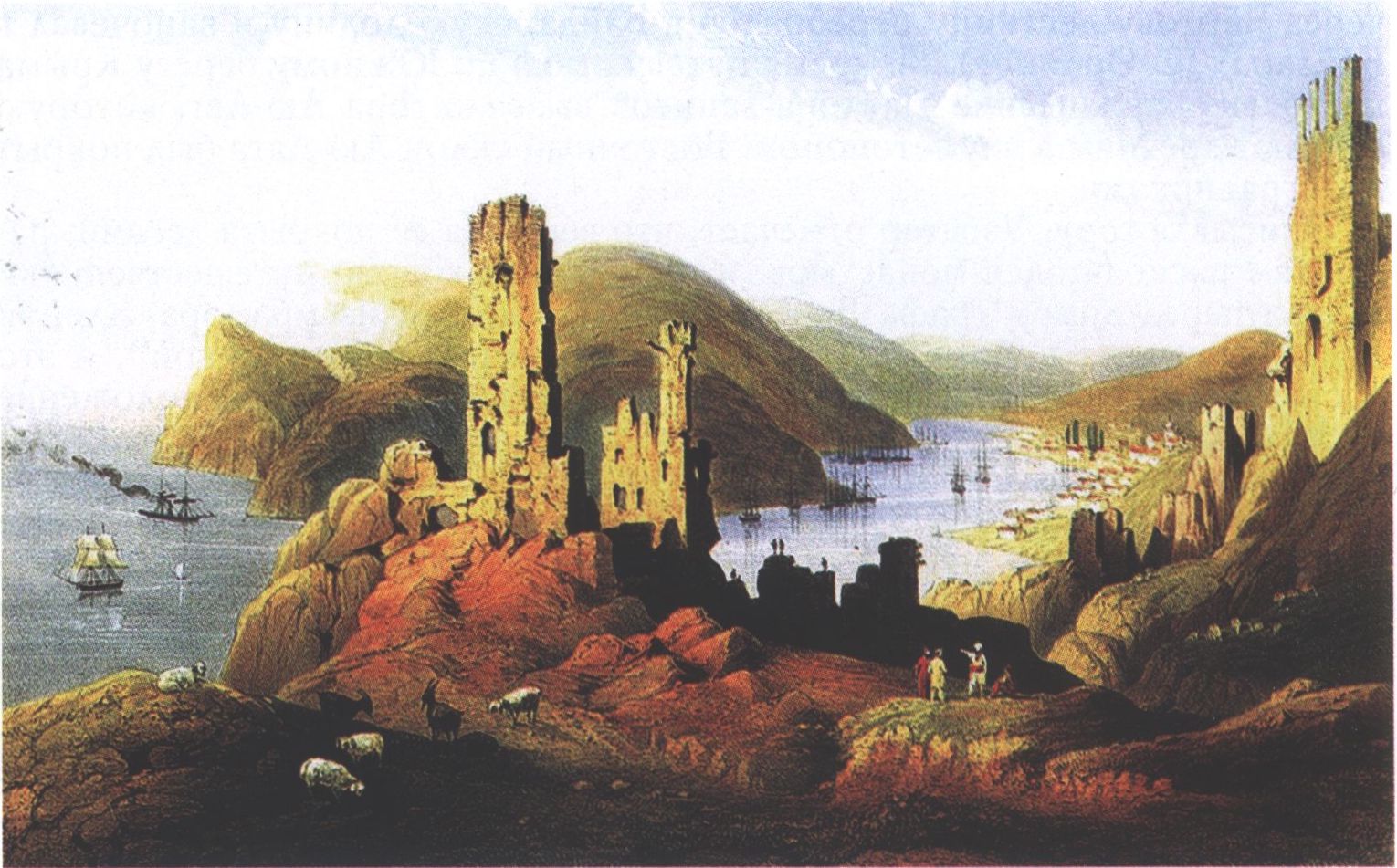 К. Боссоли. Вид на Балаклаву со стороны генуэзских укреплений. 1840—1842 гг. Литография К. Боссоли. Вид на Балаклаву со стороны генуэзских укреплений. 1840—1842 гг. Литография